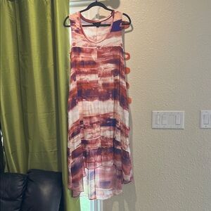 Simply Vera Vera Wang Pink & Purple Sleeveless Maxi Dress